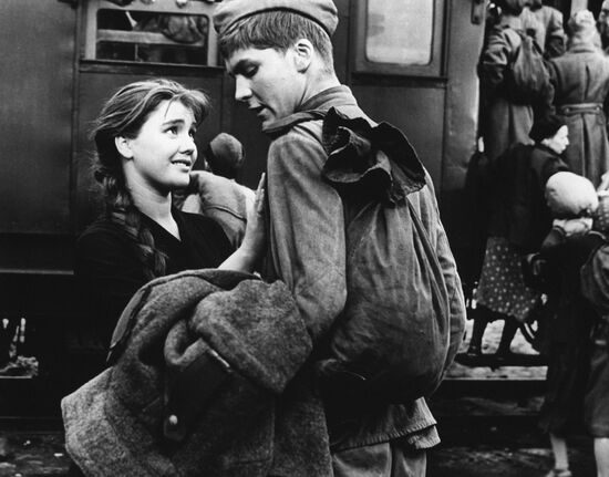 Shot from film "Ballad of a Soldier"