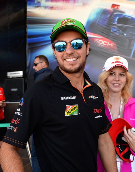Vladimir Putin attends 2014 Formula 1 Russian Grand Prix