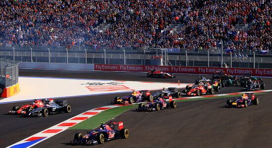 2014 Formula 1 Russian Grand Prix. Racing