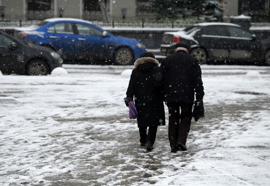 First snow in Yekaterinburg