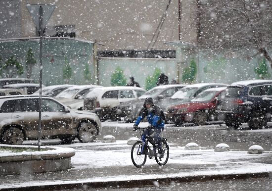 First snow in Yekaterinburg