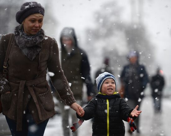 First snow in Yekaterinburg