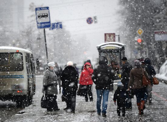 First snow in Yekaterinburg