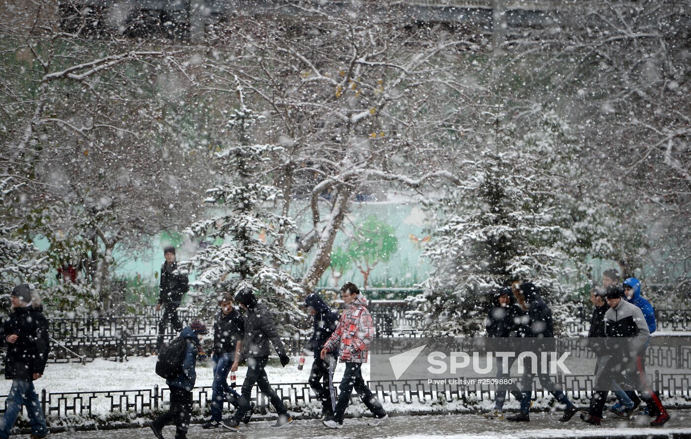First snow in Yekaterinburg