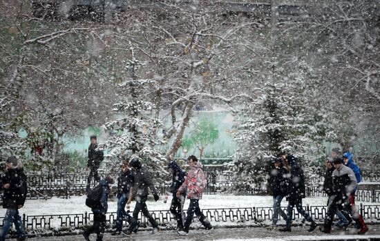 First snow in Yekaterinburg
