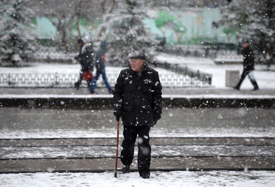 First snow in Yekaterinburg