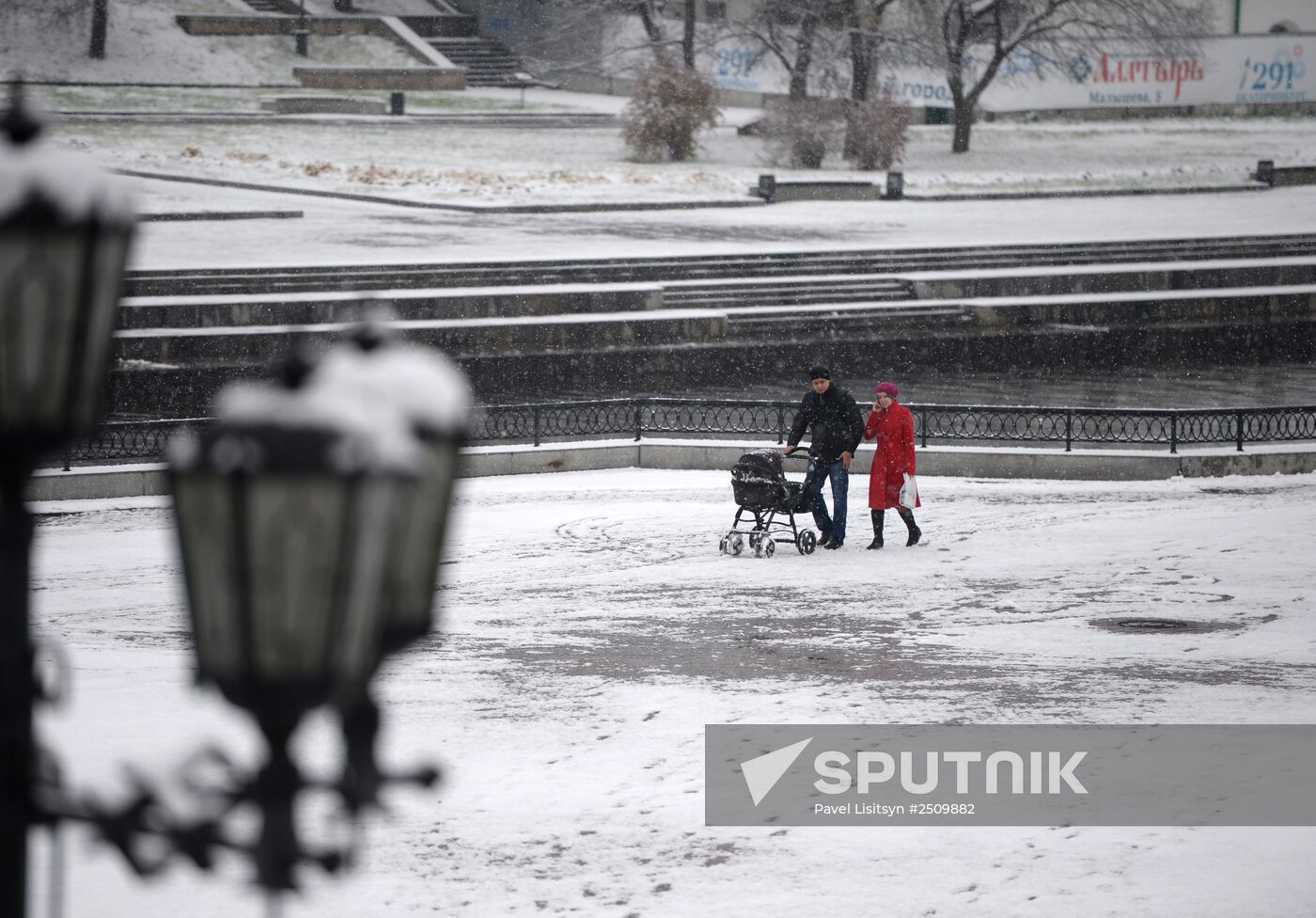 First snow in Yekaterinburg