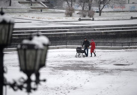 First snow in Yekaterinburg