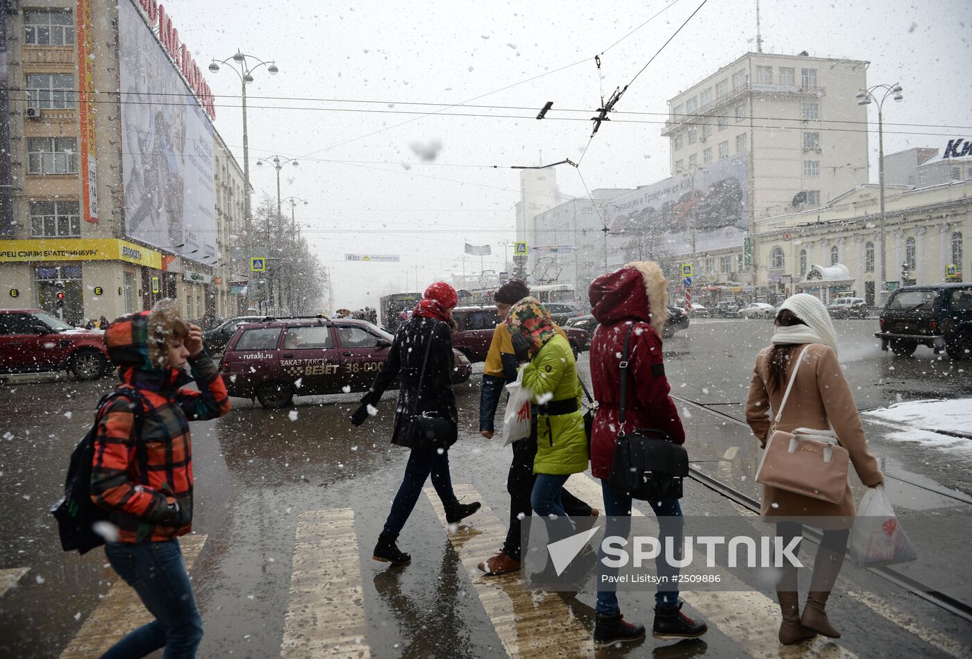 First snow in Yekaterinburg