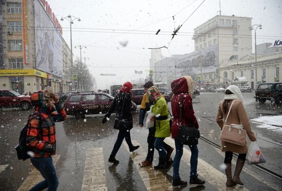 First snow in Yekaterinburg