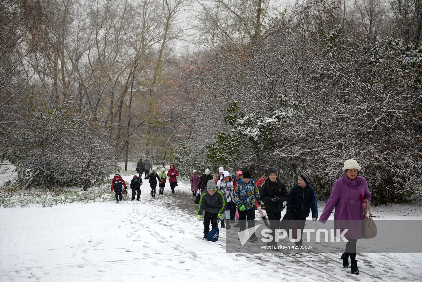 First snow in Yekaterinburg