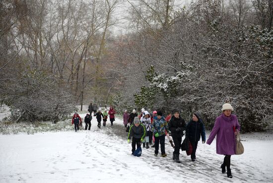 First snow in Yekaterinburg
