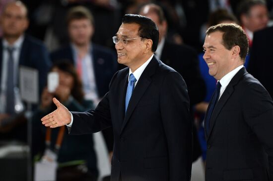 Dmitry Medvedev, Li Keqiang attend Open Innovations forum