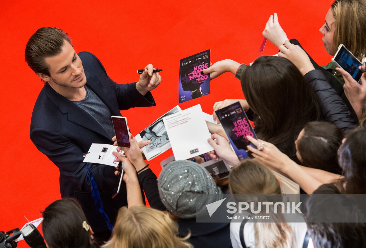 "Saint Laurent" cast gives news conference at film's Moscow premiere