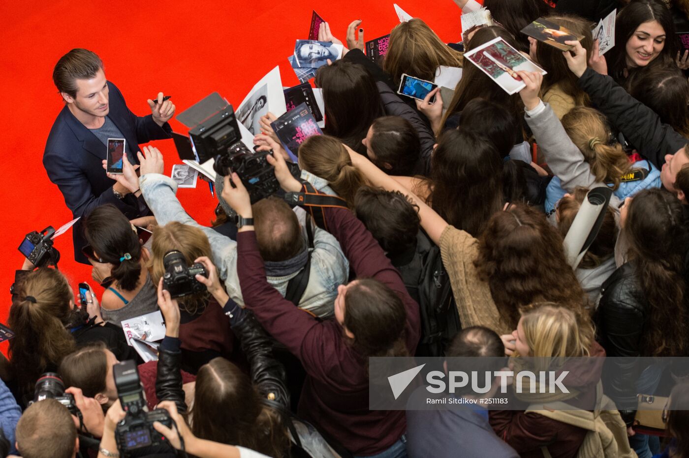 "Saint Laurent" cast gives news conference at film's Moscow premiere