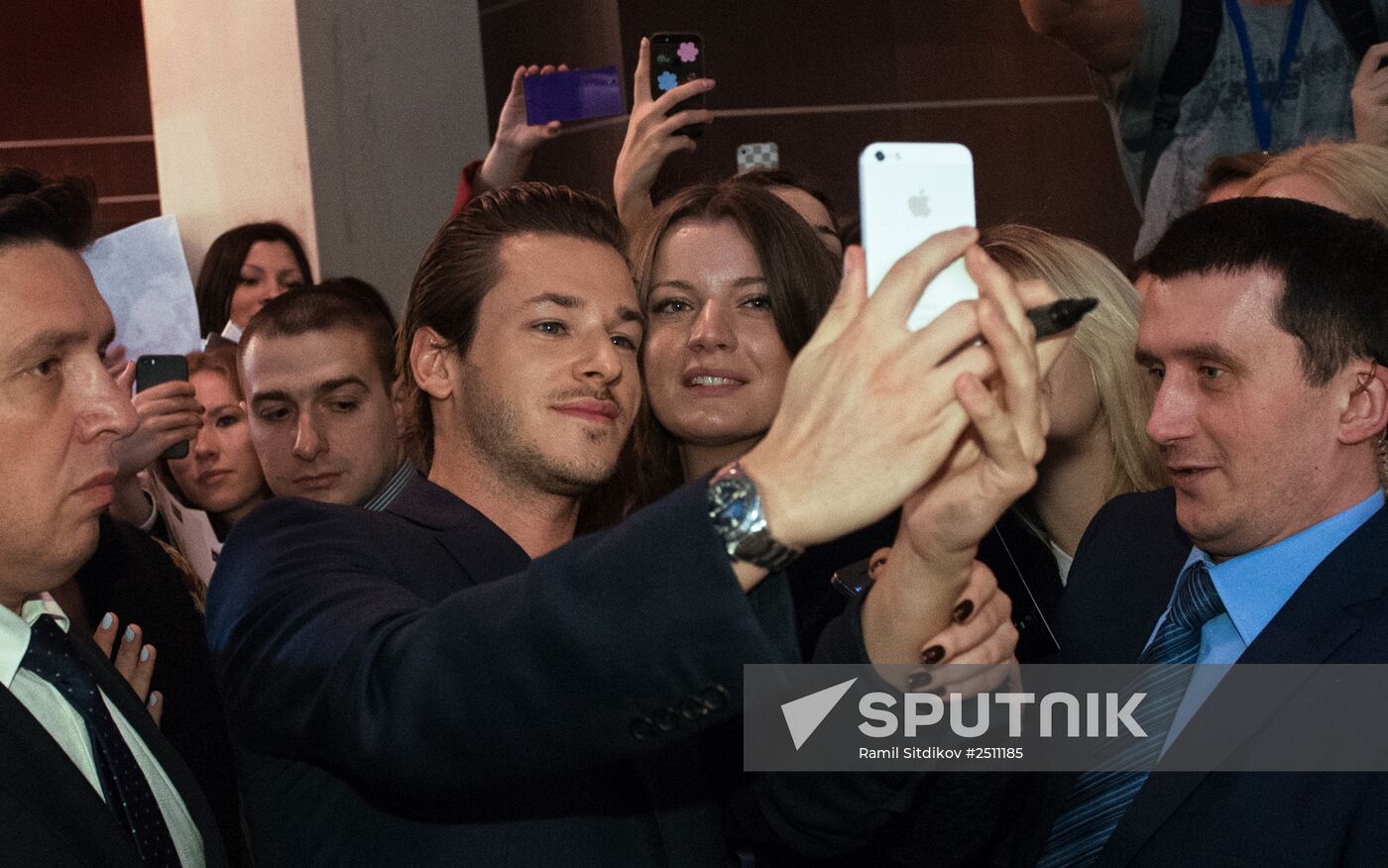 "Saint Laurent" cast gives news conference at film's Moscow premiere