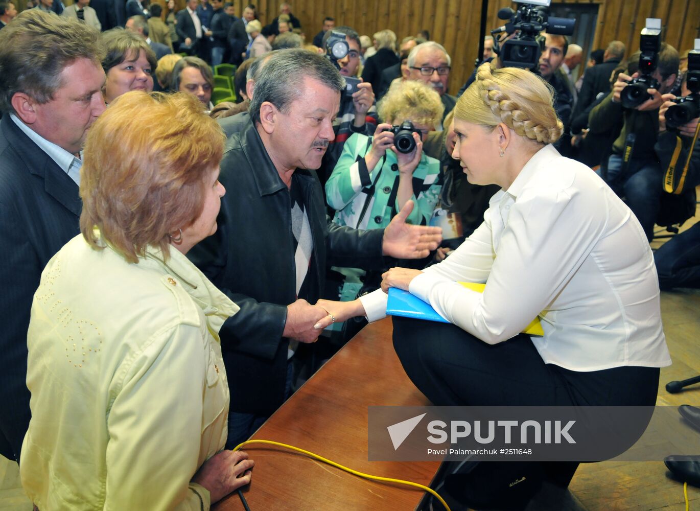 Parliamentary elections in Ukraine. Candidates meet with electorate
