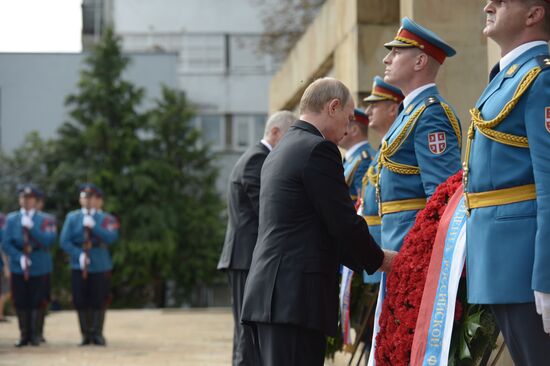 Vladimir Putin visits Serbia