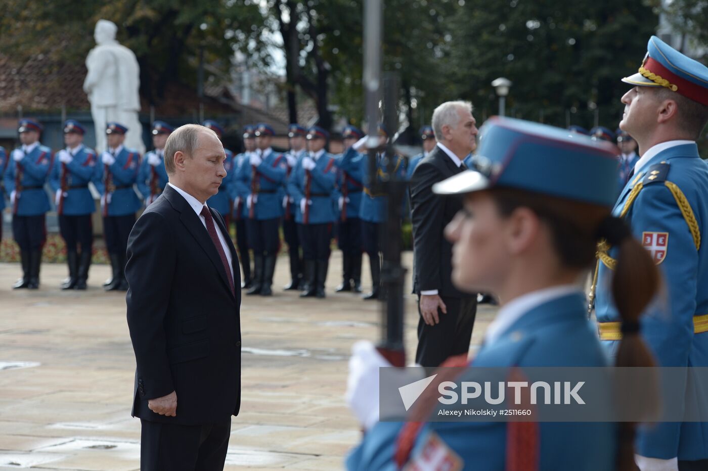 Vladimir Putin visits Serbia