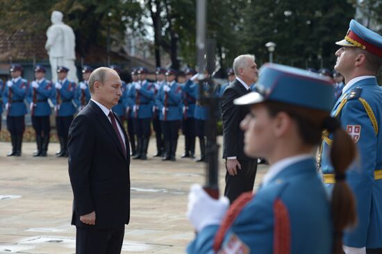 Vladimir Putin visits Serbia