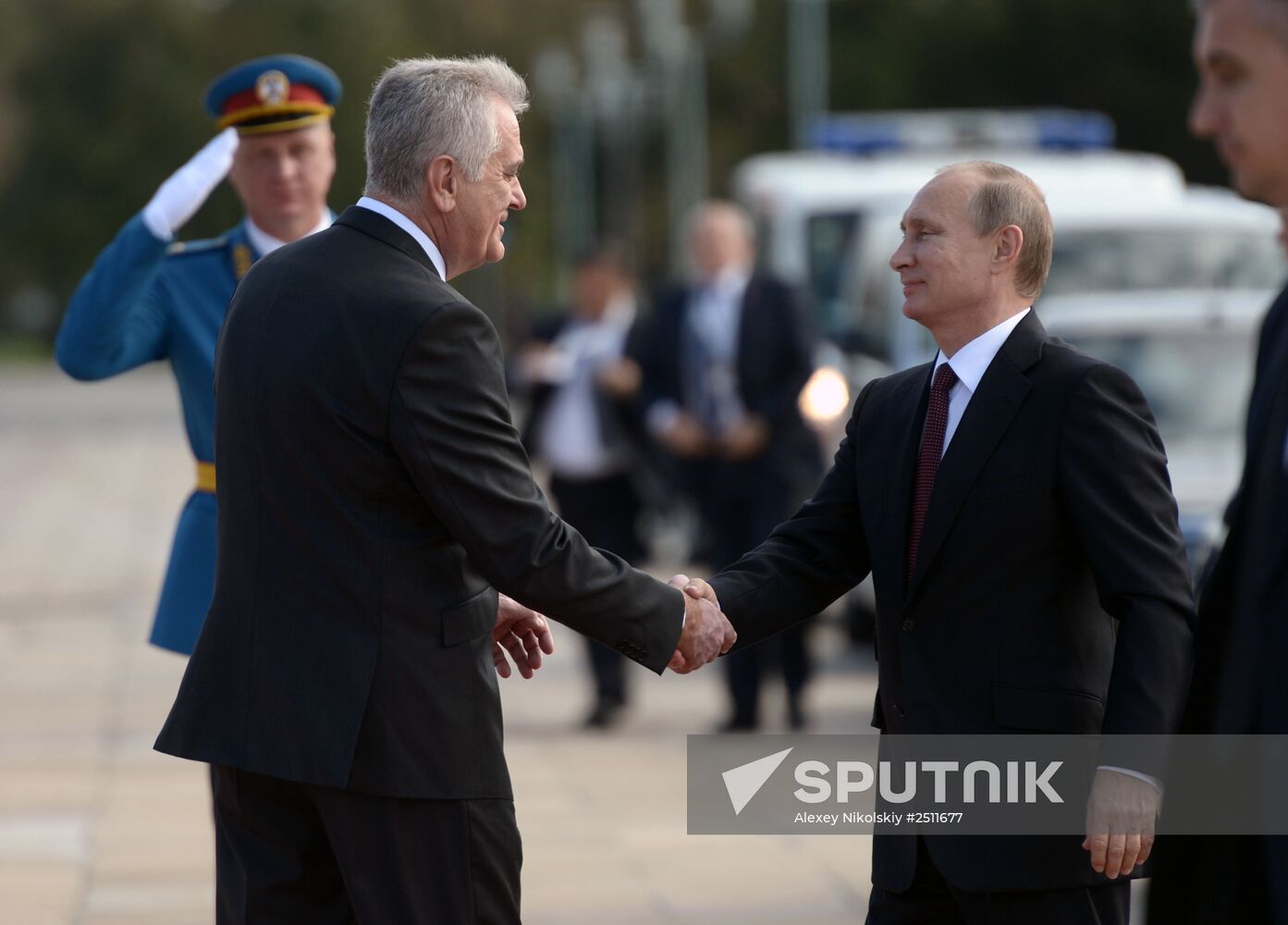 Vladimir Putin visits Serbia