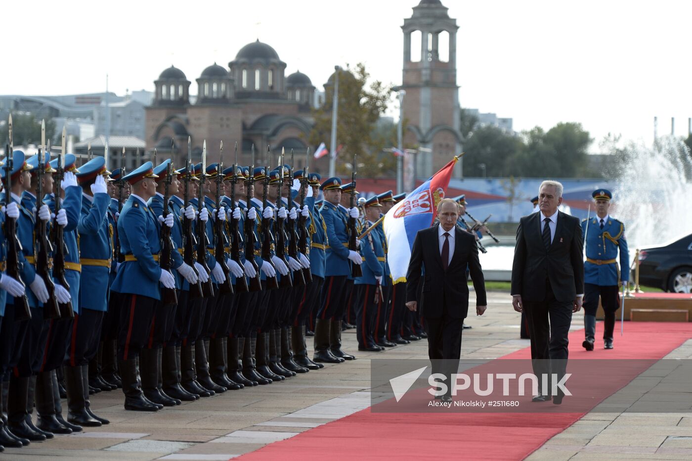 Vladimir Putin visits Serbia