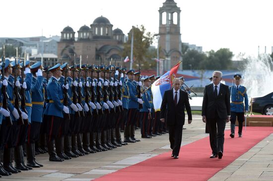 Vladimir Putin visits Serbia