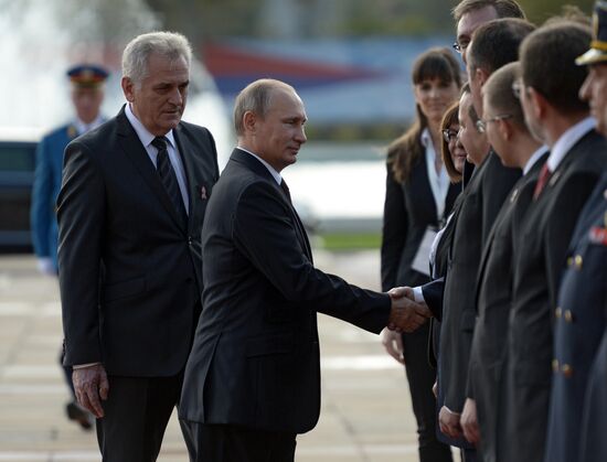 Vladimir Putin visits Serbia