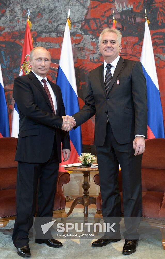Vladimir Putin visits Serbia