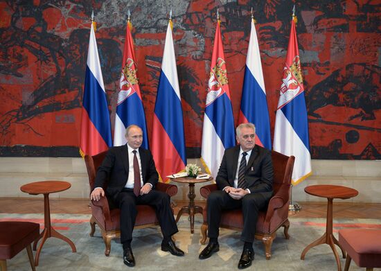 Vladimir Putin visits Serbia