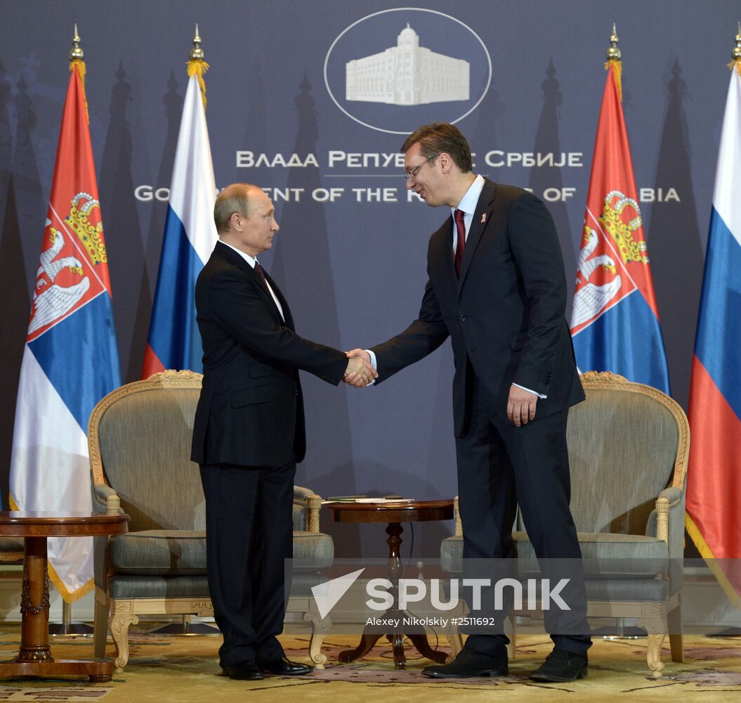 Vladimir Putin visits Serbia