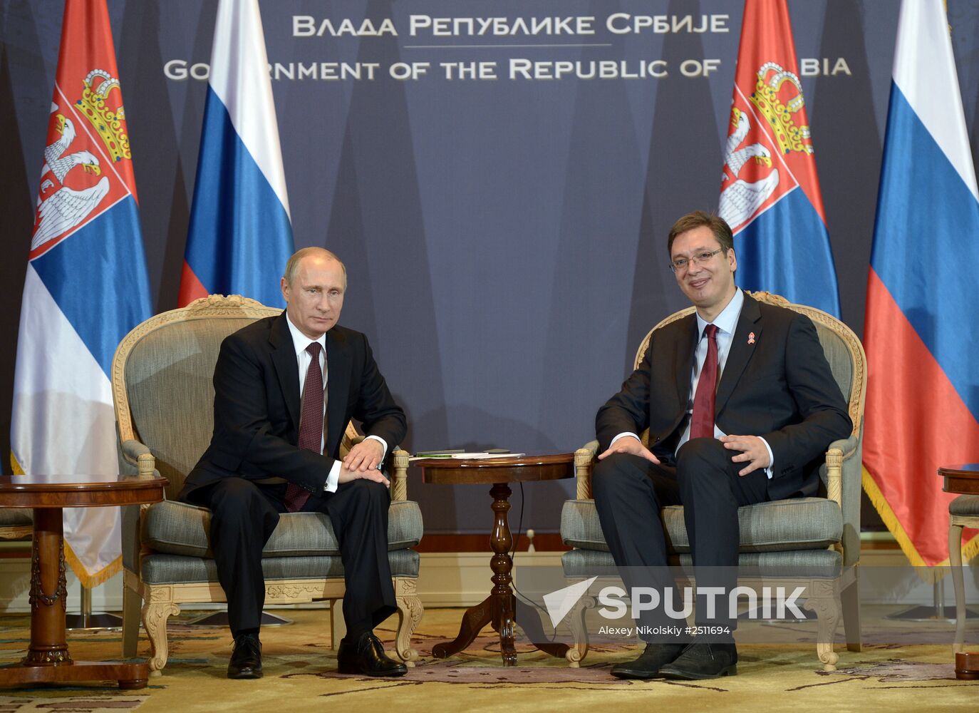 Vladimir Putin visits Serbia