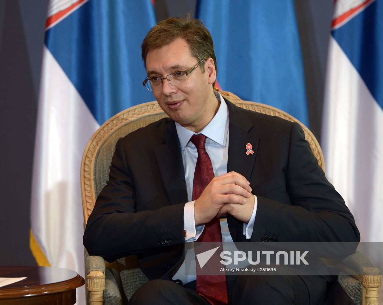 Vladimir Putin visits Serbia