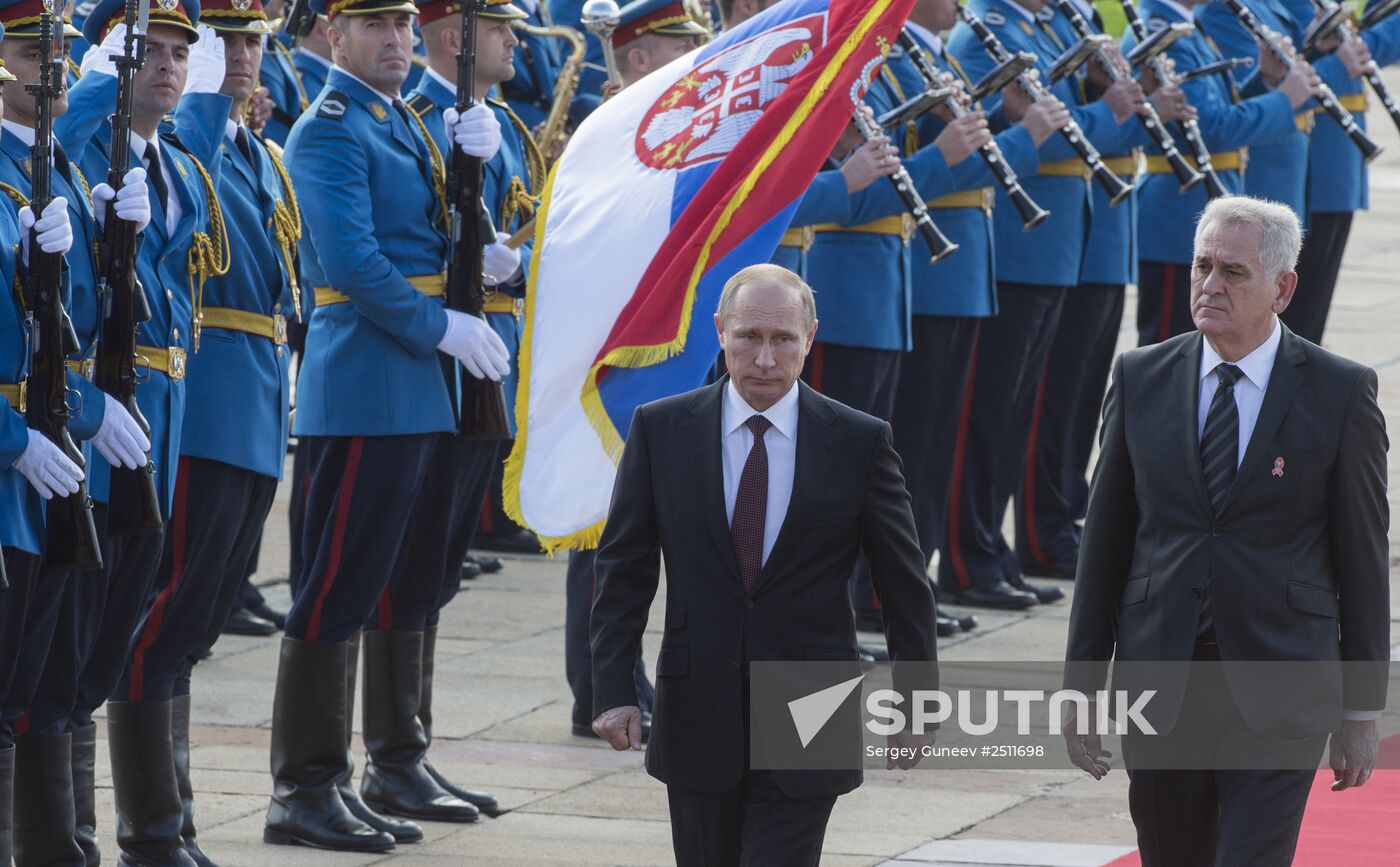 Vladimir Putin visits Serbia