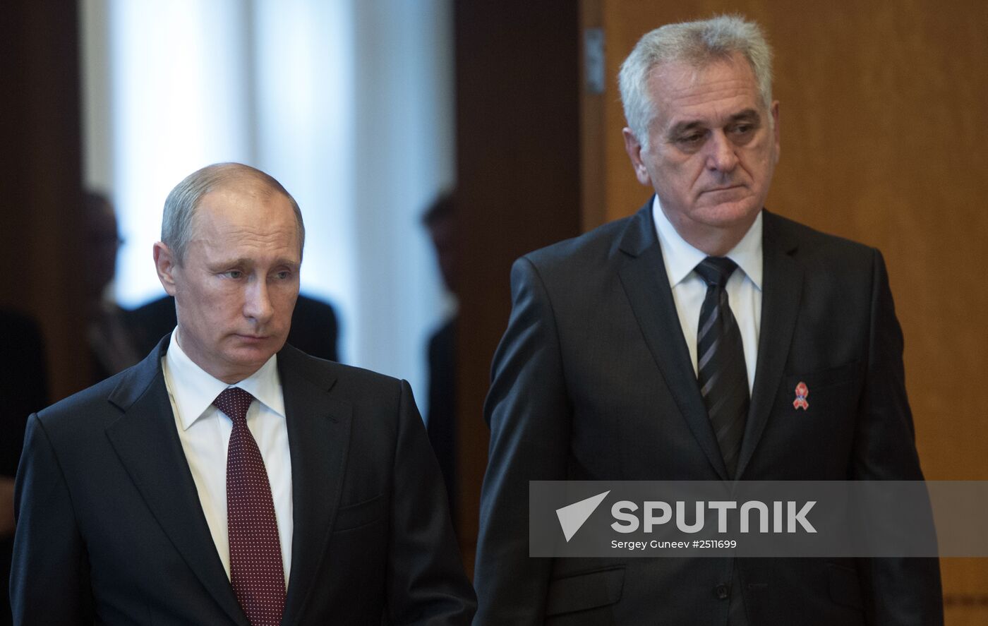 Vladimir Putin visits Serbia