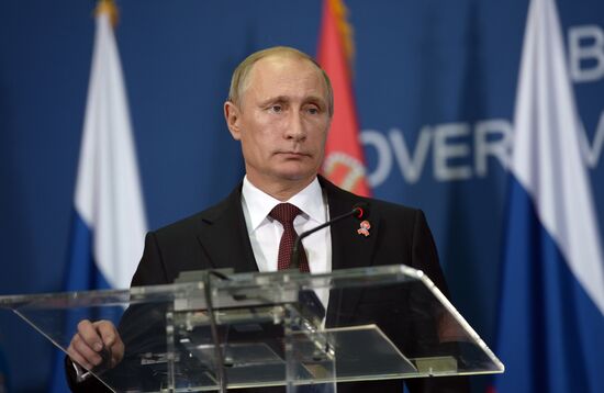 Vladimir Putin visits Serbia