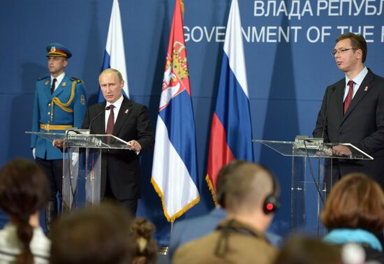 Vladimir Putin visits Serbia