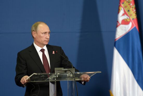Vladimir Putin visits Serbia