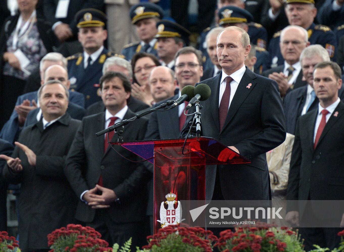 Vladimir Putin visits Serbia