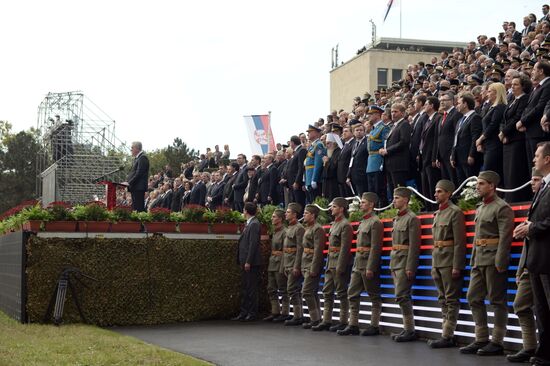 Vladimir Putin visits Serbia