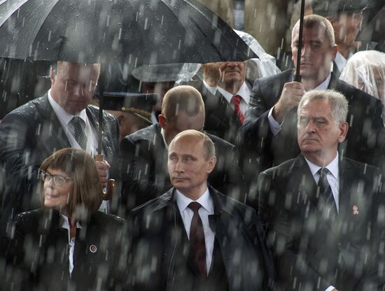 Vladimri Putin visits Serbia