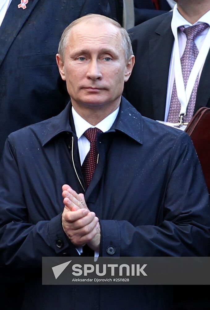 Vladimri Putin visits Serbia