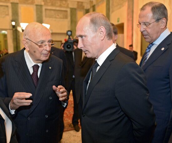 Vladimir Putin visits Italy