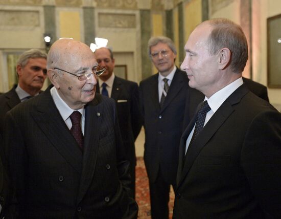 Vladimir Putin visits Italy