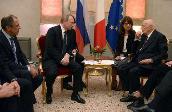 Vladimir Putin visits Italy