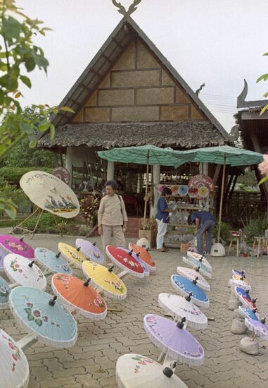 An umbrella shop in Thailand