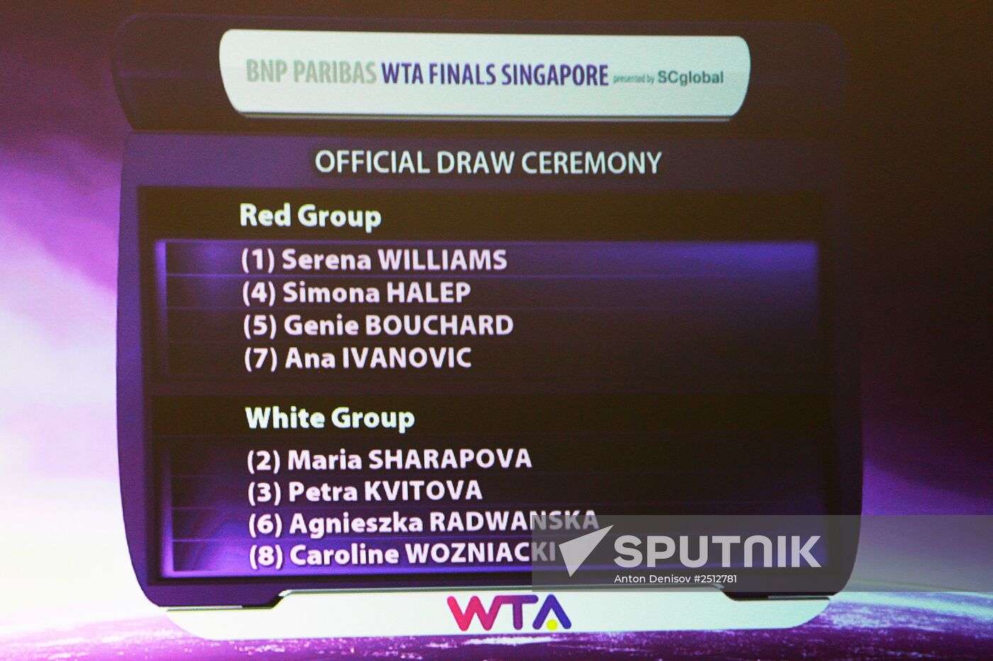 Tennis. WTA Finals. Draw ceremony
