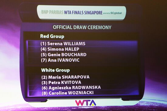 Tennis. WTA Finals. Draw ceremony