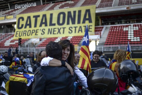Rally in Barcelona in support of Catalonia's independence