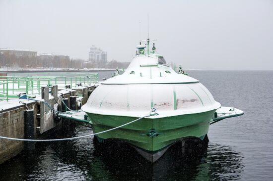 First snowfall in Petrozavodsk